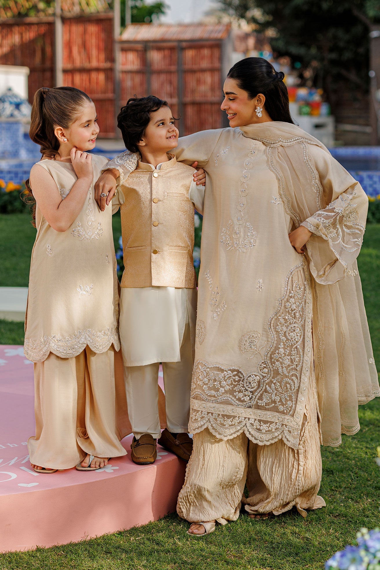 Dhanak | Signature Pret | BEIGE 2PCS EMBROIDERED KURTA WITH TROUSER