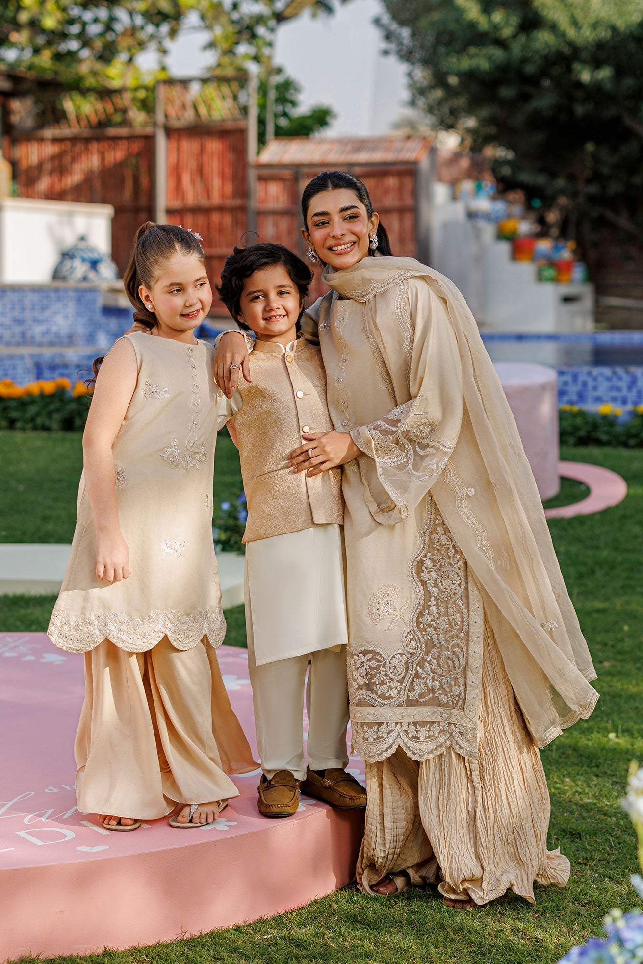Dhanak | Signature Pret | BEIGE 2PCS EMBROIDERED KURTA WITH TROUSER