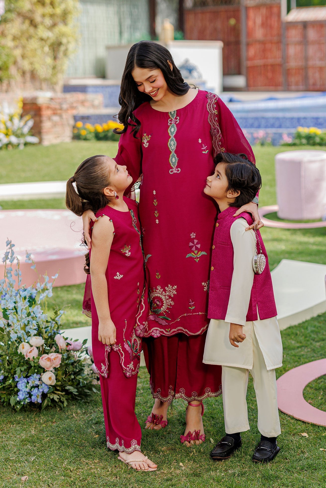 Dhanak | Signature Pret | MAGENTA 2PCS EMBROIDERED KURTA WITH TROUSER