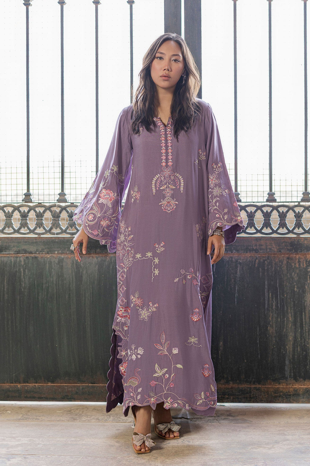 Dhanak | Signature Pret | LILAC - 1PCS - EMBROIDERED KAFTAN