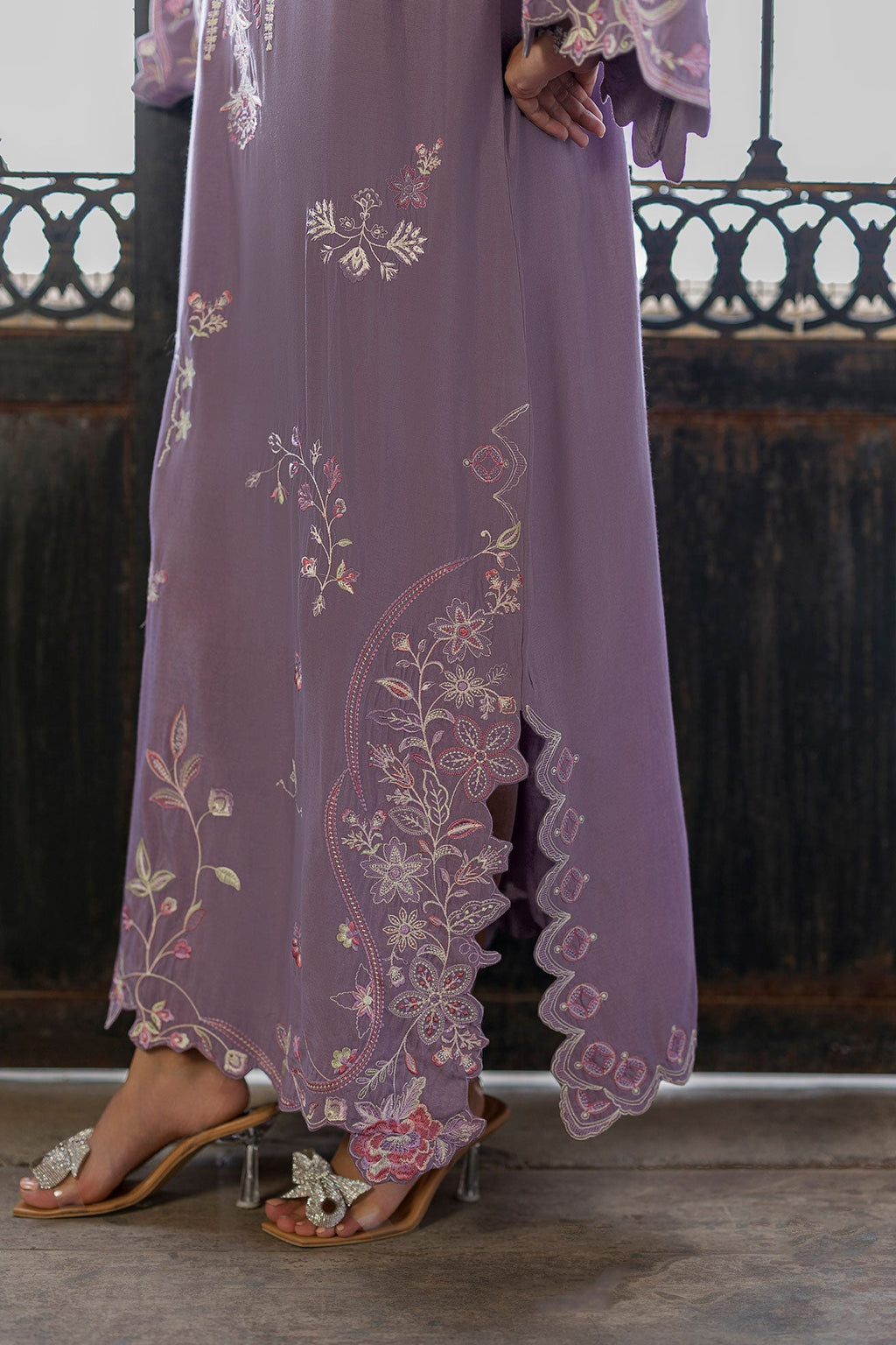 Dhanak | Signature Pret | LILAC - 1PCS - EMBROIDERED KAFTAN