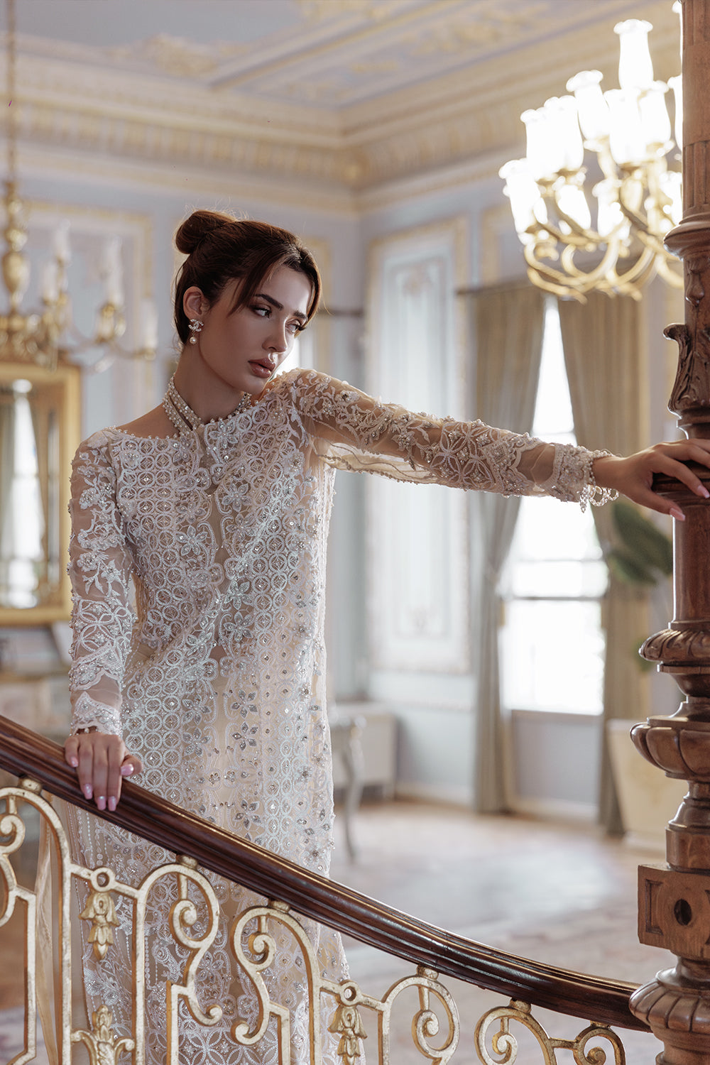 Lumiere By Saira Rizwan Embroidered Organza 3Pc Suit SR-04 - Riwayat-e-khas