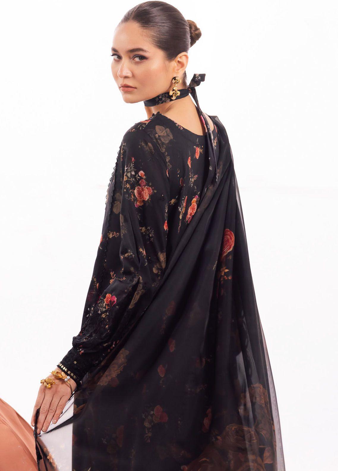 Iznik Dahlia Embroidered Luxury Lawn 3Pc Suit DL-08 ENCHANT - House Of Anaya