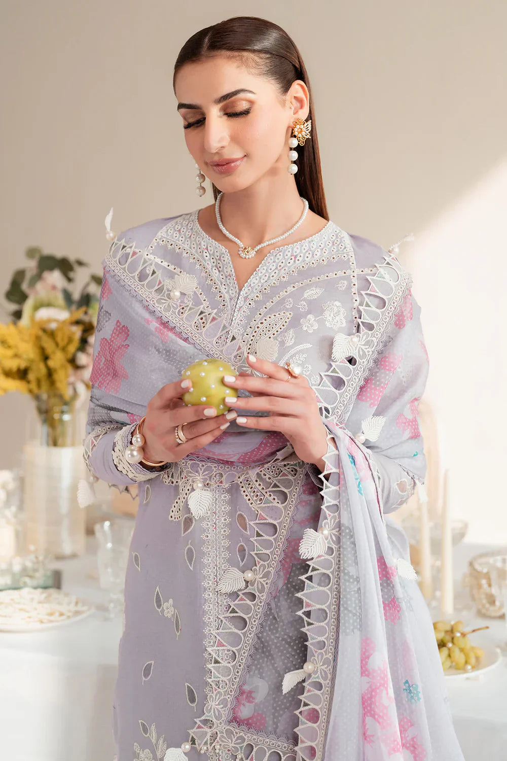 Jazmin | Iris EMBROIDERED DOBBY LAWN IL'25-D06