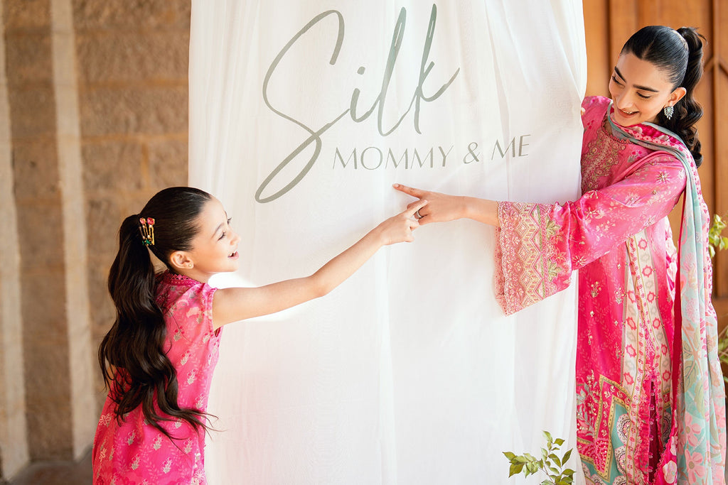 Dhanak | Silk Pret | PINK 2PCS HAND EMBELLISHED KURTA WITH TROUSER