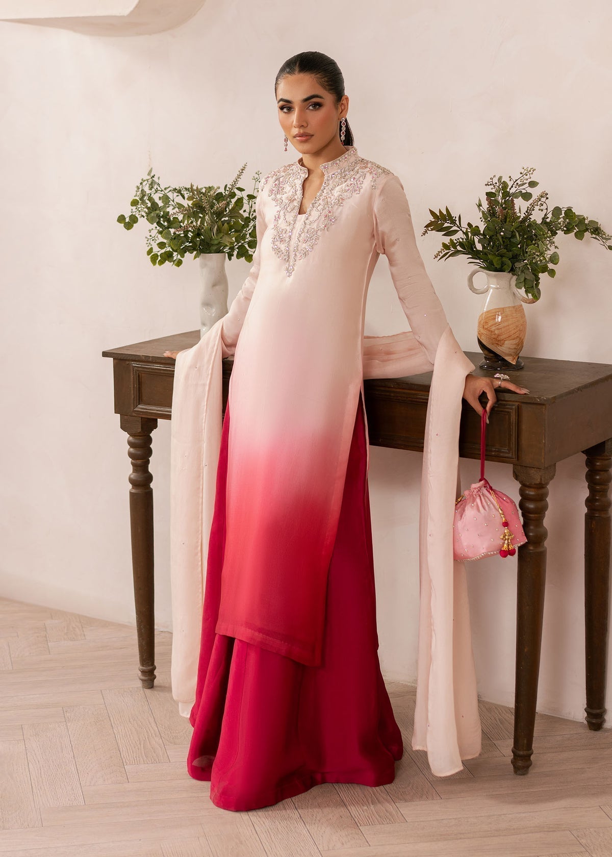 Dastoor | Rania Luxury Pret 25 | Coral