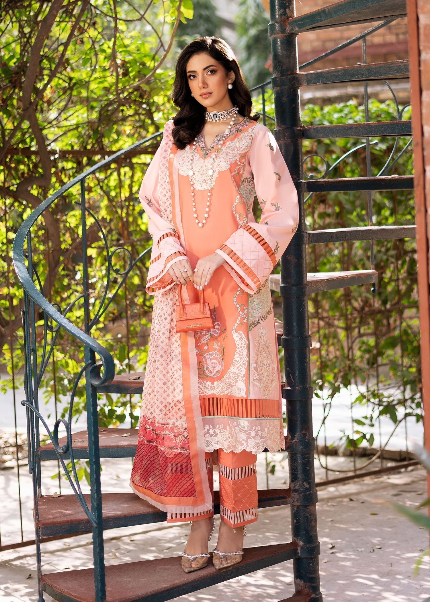 Fozia Khalid | Blossom Festive Lawn 25 | Zinnia - Riwayat-e-Khas