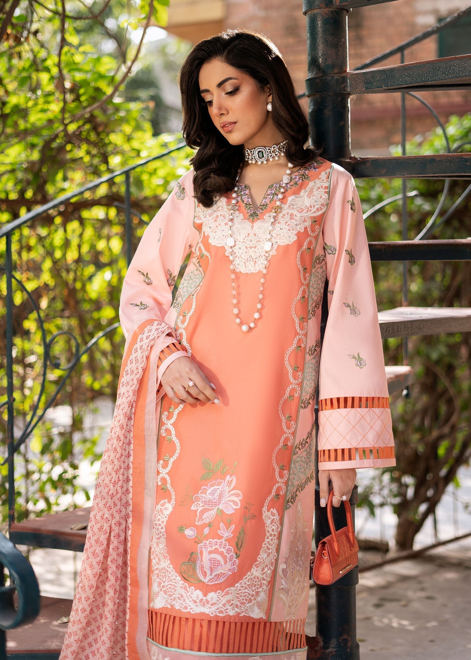 Fozia Khalid | Blossom Festive Lawn 25 | Zinnia - Riwayat-e-Khas