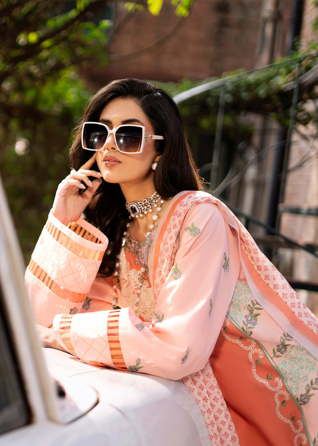 Fozia Khalid | Blossom Festive Lawn 25 | Zinnia - Riwayat-e-Khas