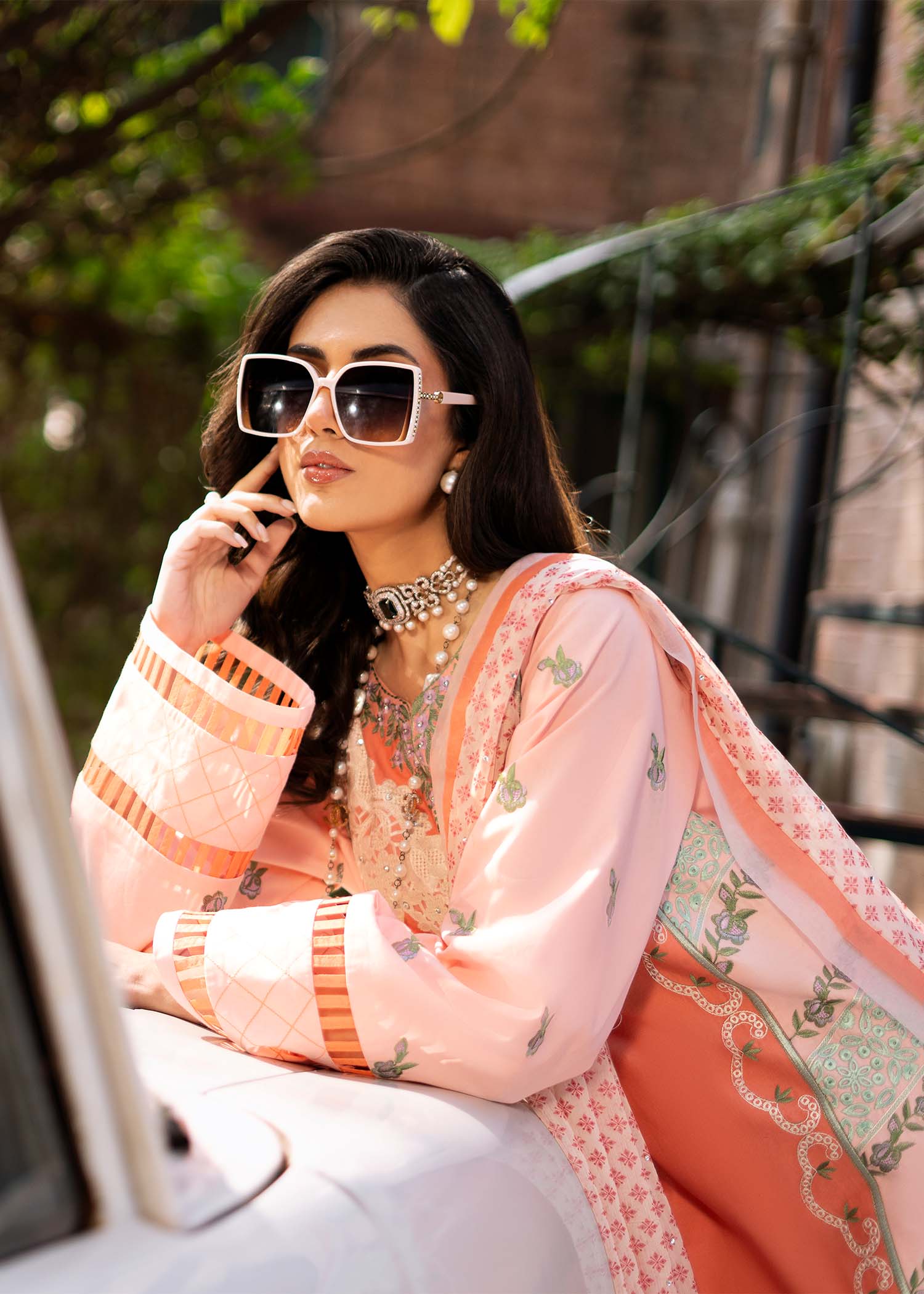 Fozia Khalid | Blossom Festive Lawn 25 | Zinnia - Riwayat-e-Khas