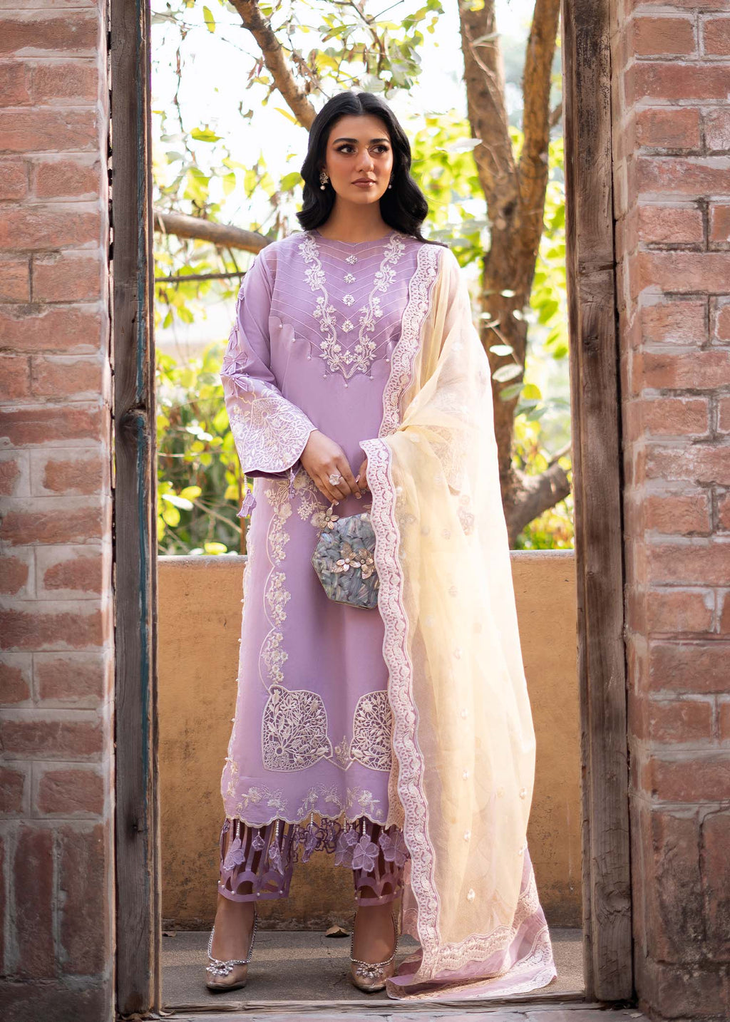 Fozia Khalid | Blossom Festive Lawn 25 | Iris - Riwayat-e-Khas