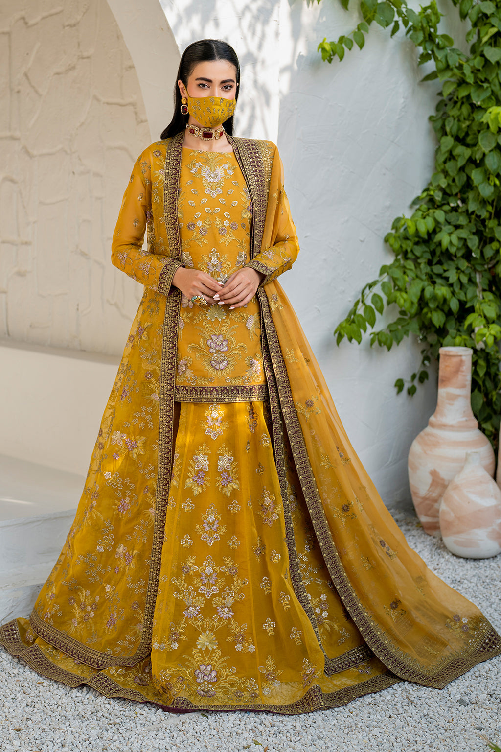 Flossie | Naqsh Formals | S-1404 (B) - House Of Hania