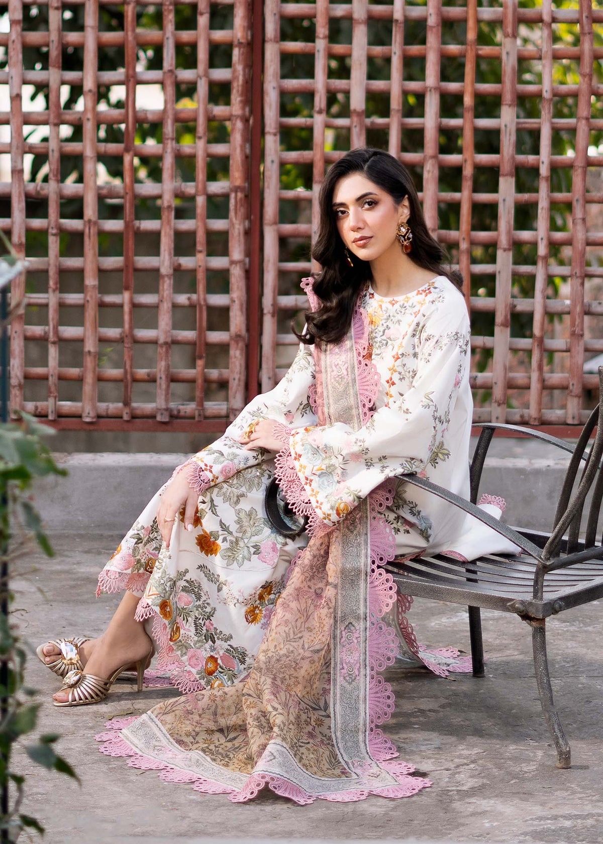 Fozia Khalid | Blossom Festive Lawn 25 | Lilly - Riwayat-e-Khas