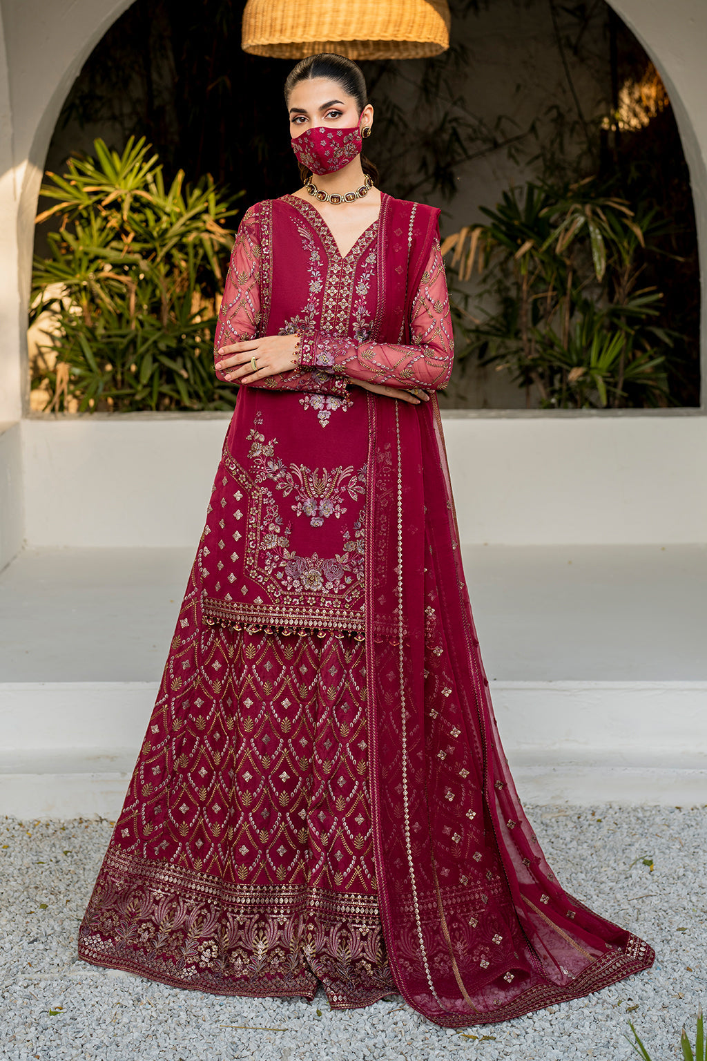 Flossie | Naqsh Formals | S-1402 (B) - House Of Hania
