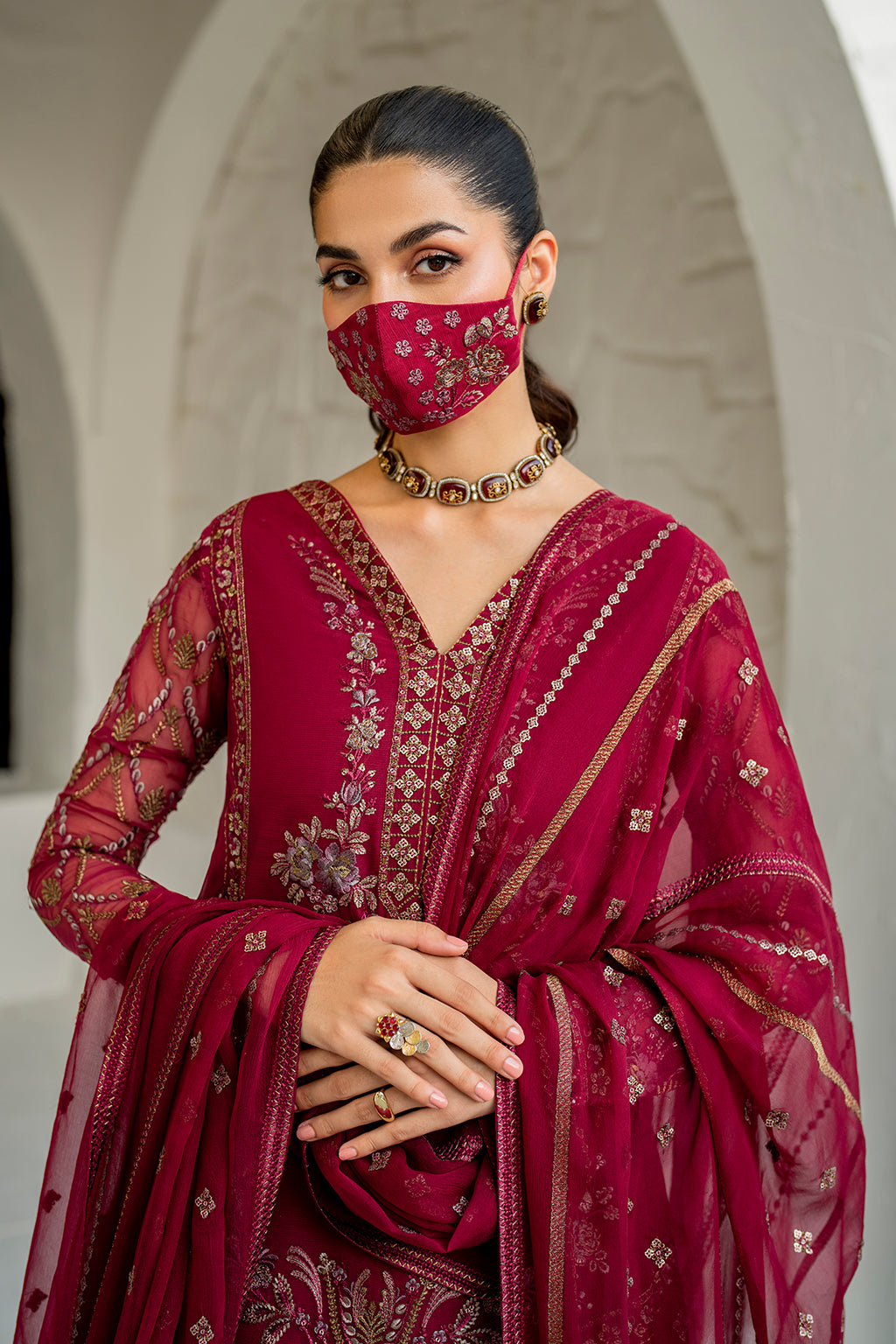 Flossie | Naqsh Formals | S-1402 (B) - House Of Hania