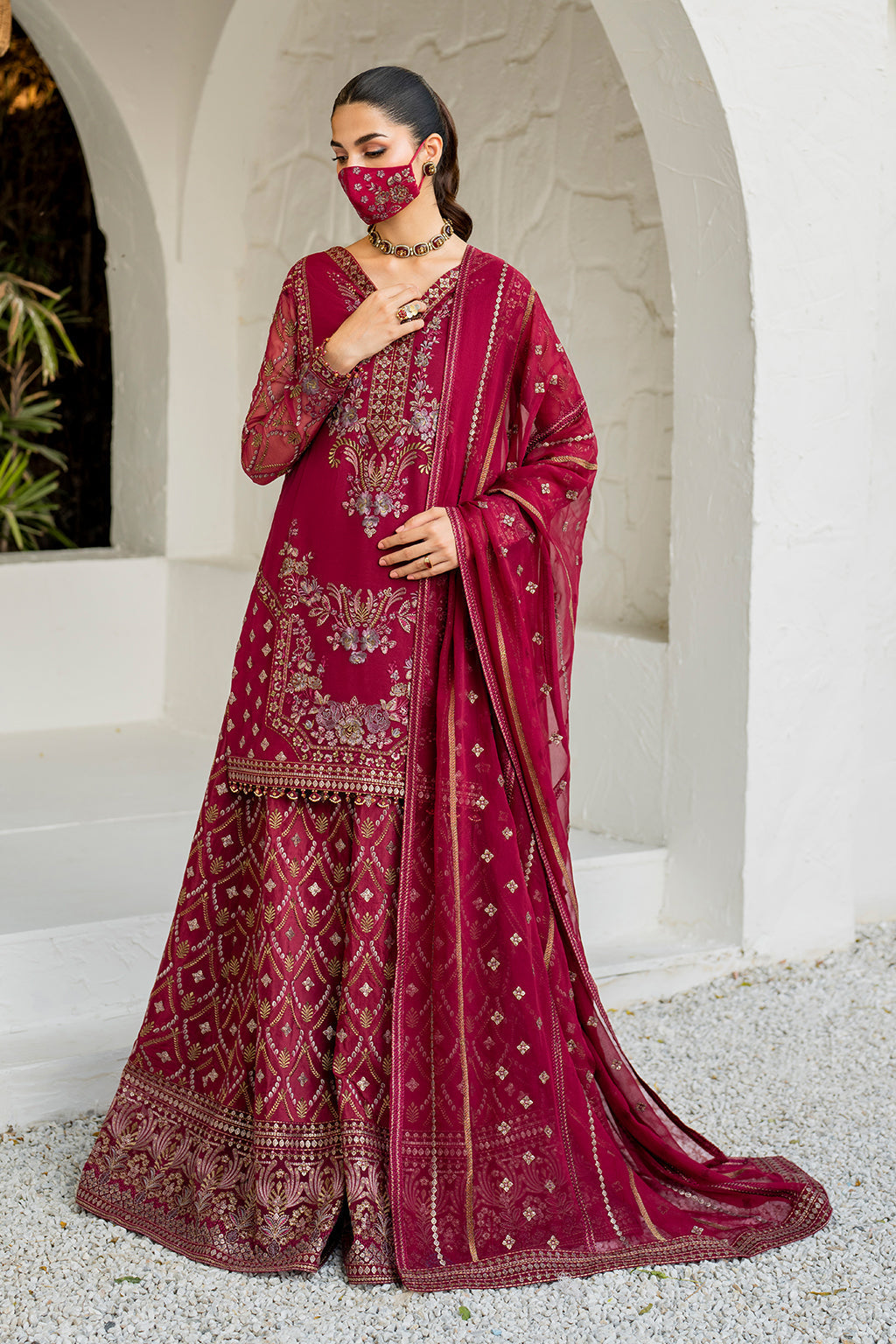Flossie | Naqsh Formals | S-1402 (B) - House Of Hania