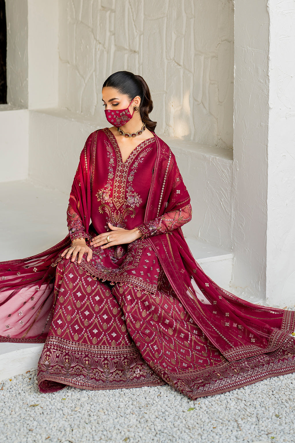 Flossie | Naqsh Formals | S-1402 (B) - House Of Hania