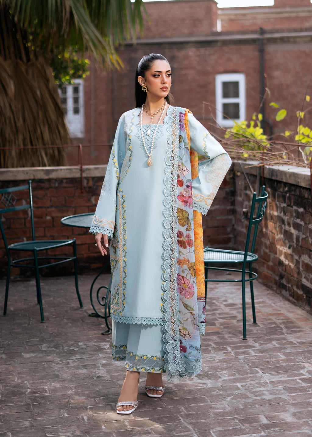 Fozia Khalid | Blossom Festive Lawn 25 |Freesia - Riwayat-e-Khas