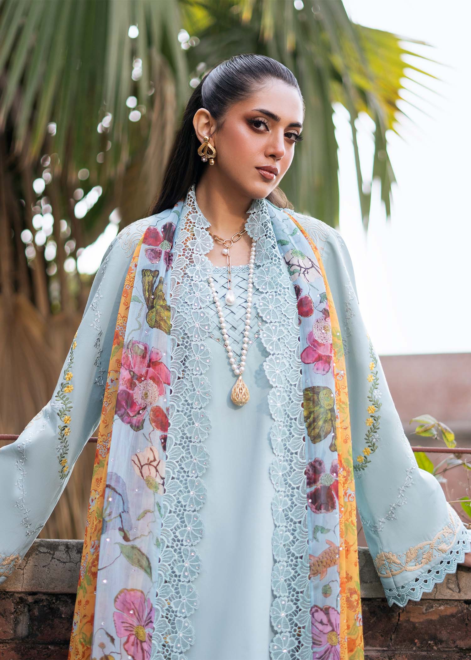 Fozia Khalid | Blossom Festive Lawn 25 |Freesia - Riwayat-e-Khas