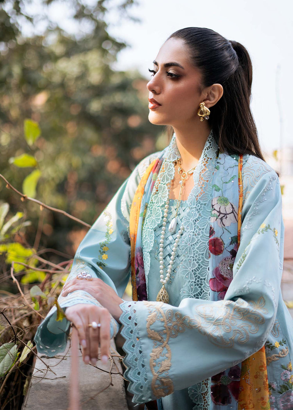 Fozia Khalid | Blossom Festive Lawn 25 |Freesia - Riwayat-e-Khas