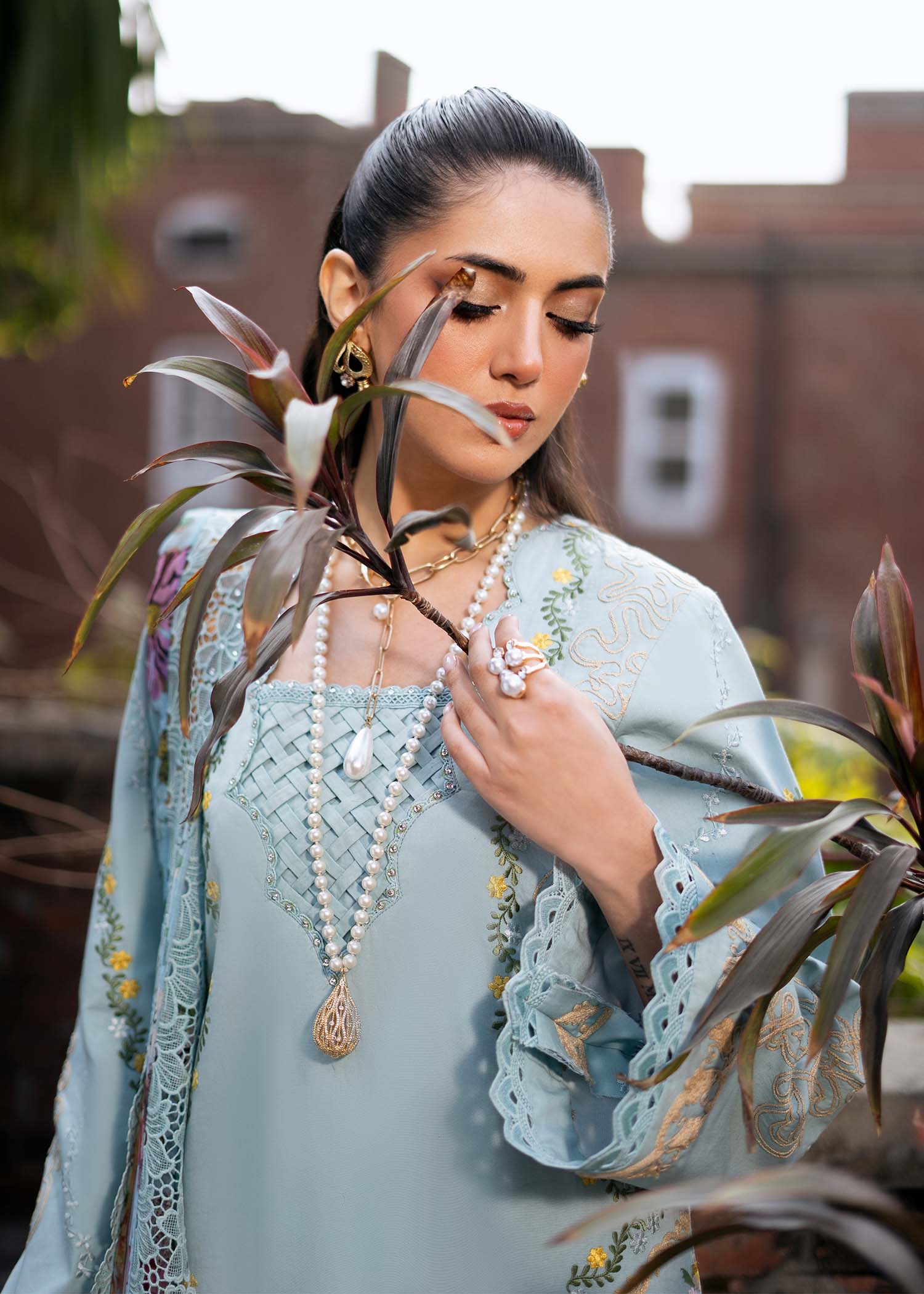Fozia Khalid | Blossom Festive Lawn 25 |Freesia - Riwayat-e-Khas