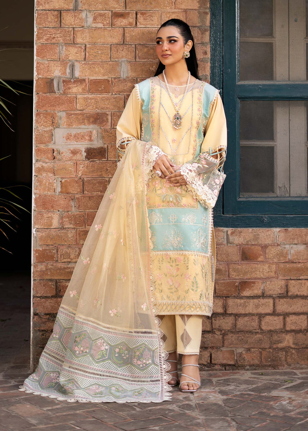 Fozia Khalid | Blossom Festive Lawn 25 | Primrose - Riwayat-e-Khas