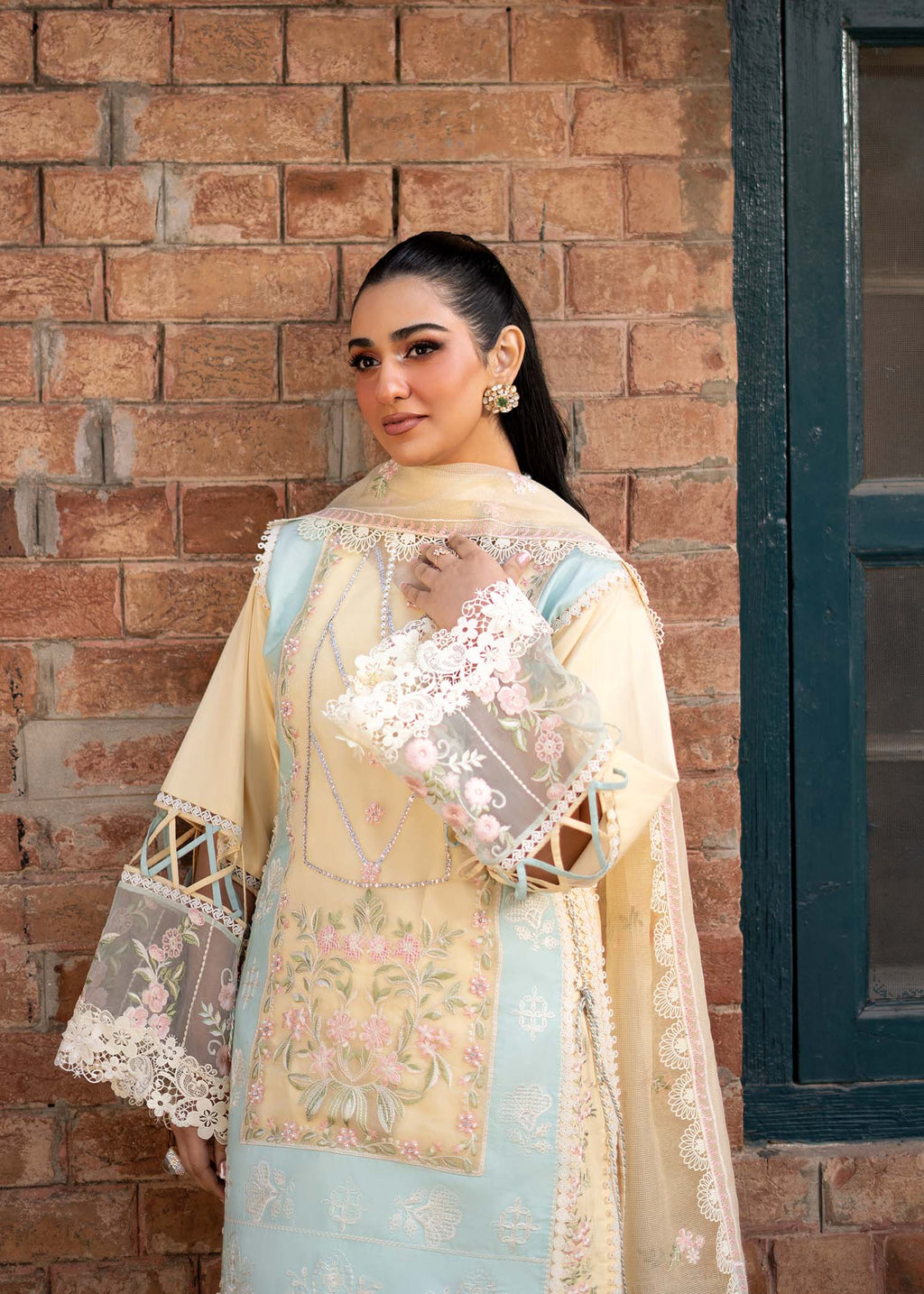 Fozia Khalid | Blossom Festive Lawn 25 | Primrose - Riwayat-e-Khas