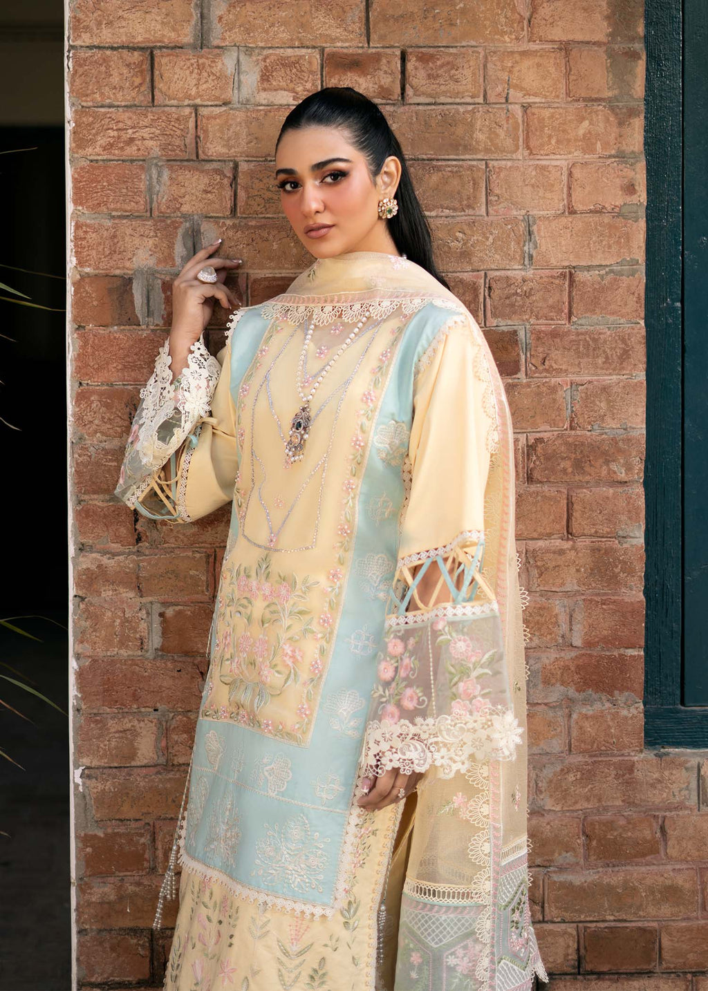 Fozia Khalid | Blossom Festive Lawn 25 | Primrose - Riwayat-e-Khas