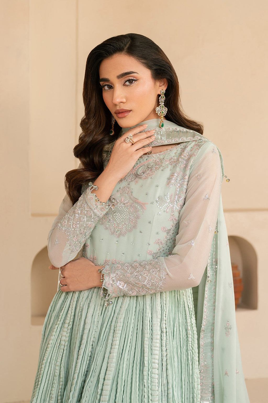Alizeh | Ready to wear | Green Dress 3 Piece - RTW1020
