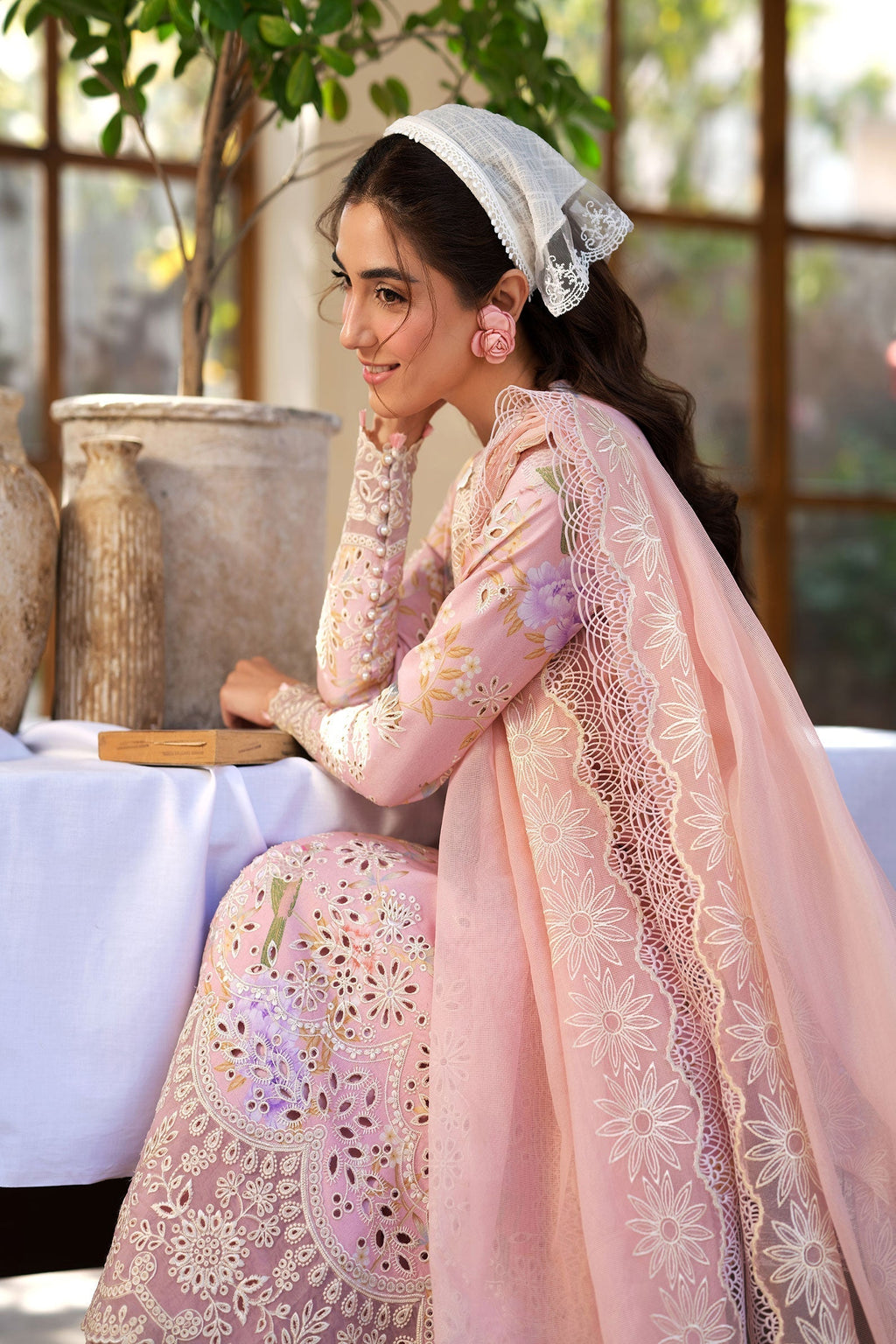 Maryam Hussain | Luxury Lawn 25 | Dimple - Riwayat-e-Khas