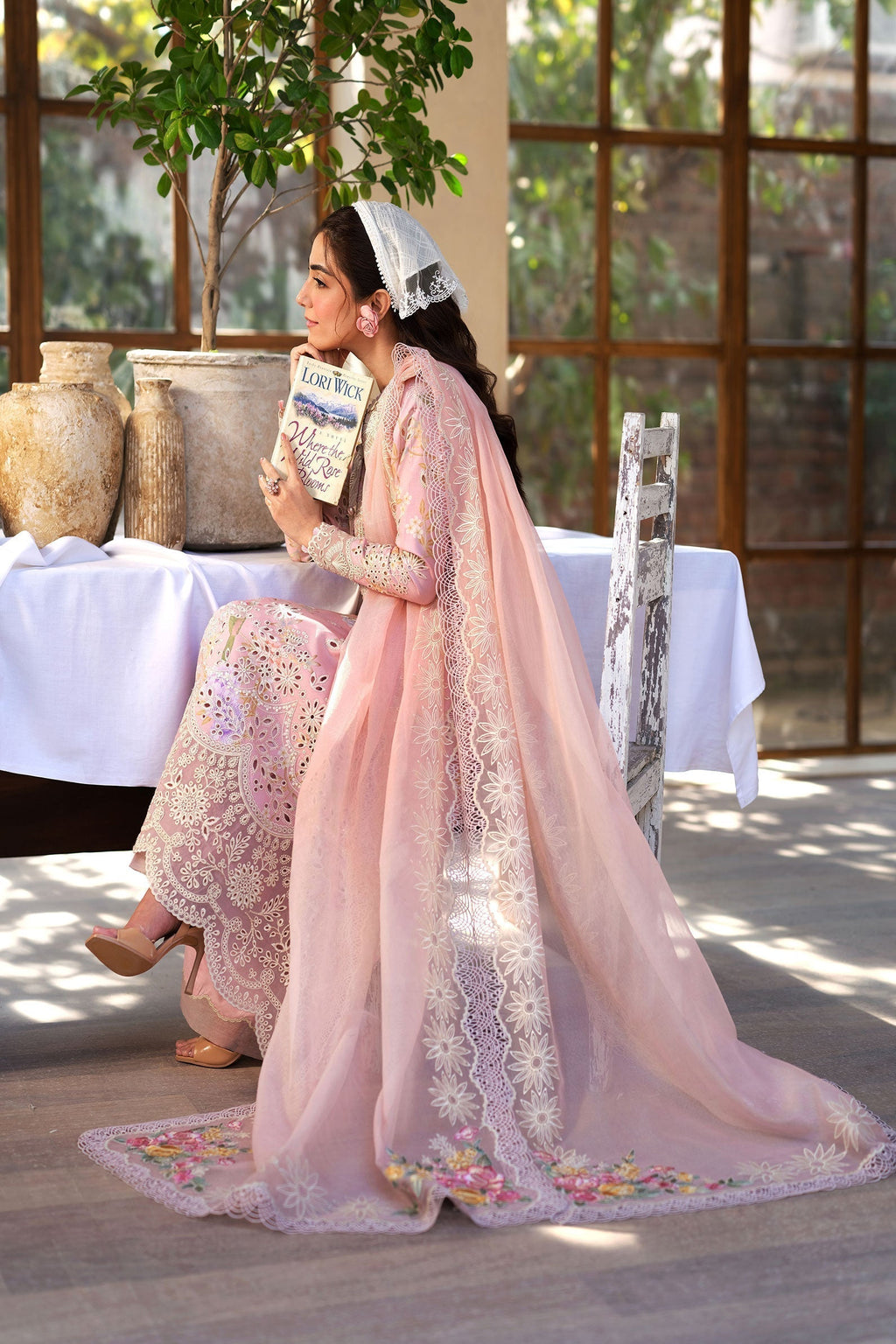 Maryam Hussain | Luxury Lawn 25 | Dimple - Riwayat-e-Khas
