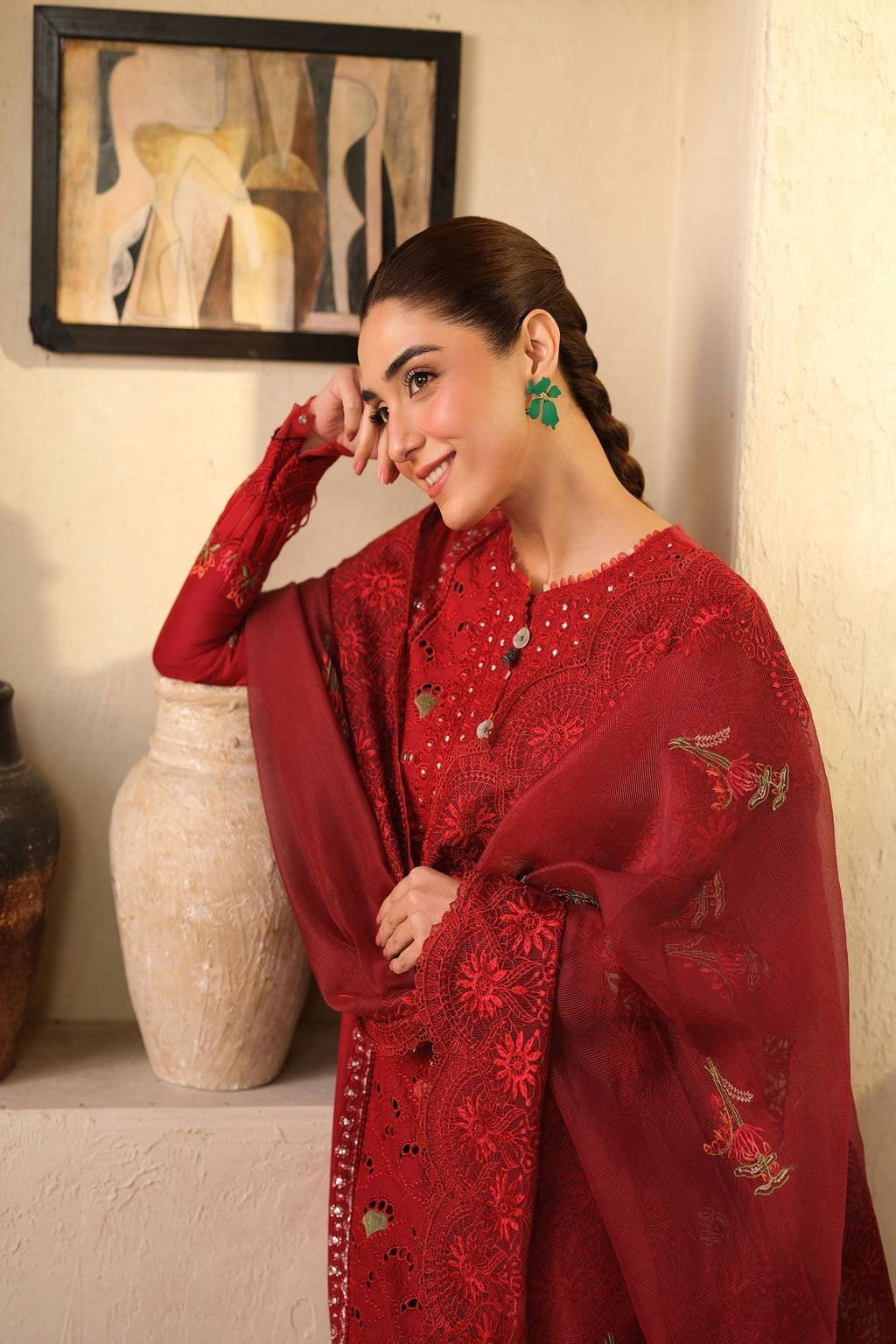 Maryam Hussain | Luxury Lawn 25 | Berry - Riwayat-e-Khas