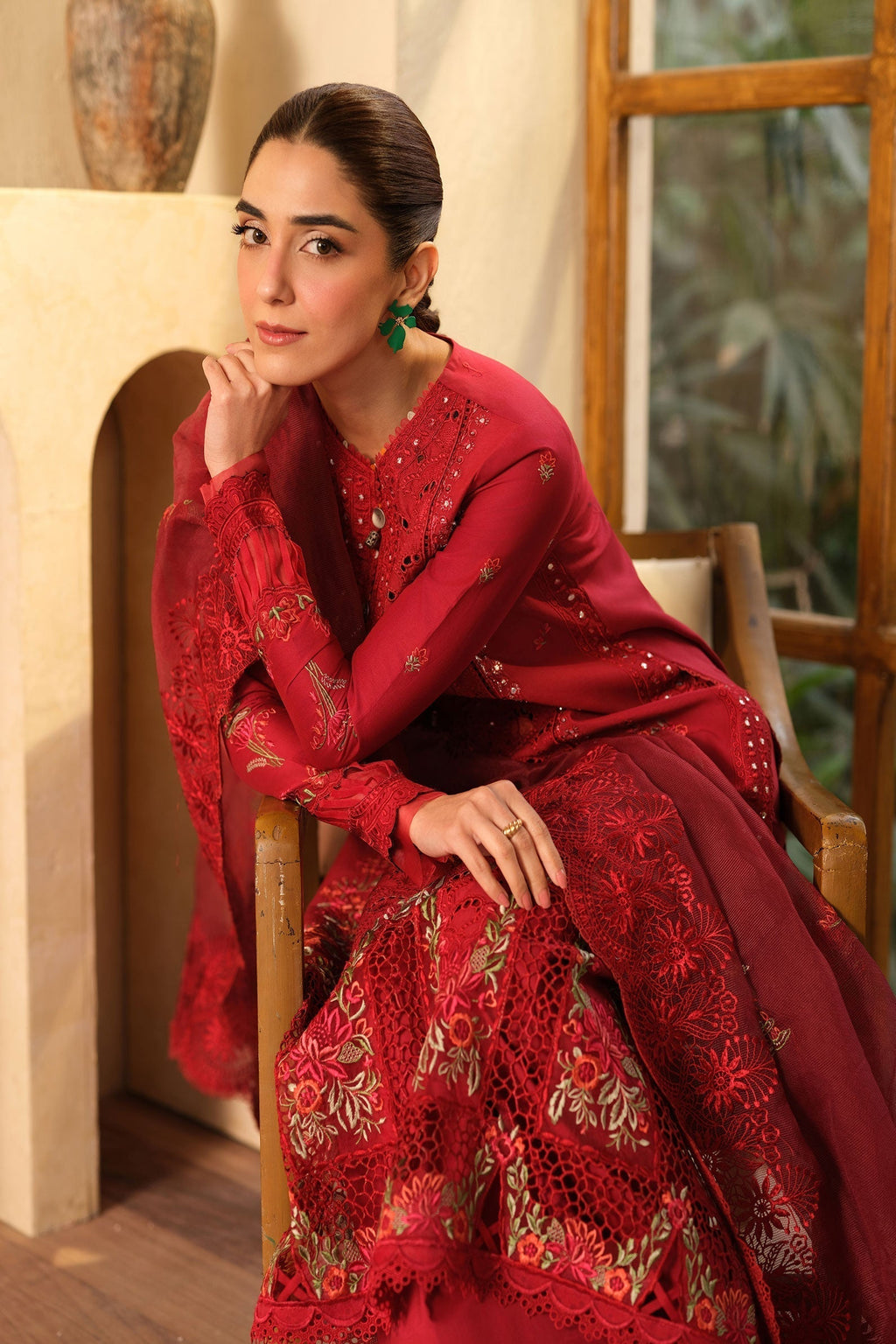 Maryam Hussain | Luxury Lawn 25 | Berry - Riwayat-e-Khas