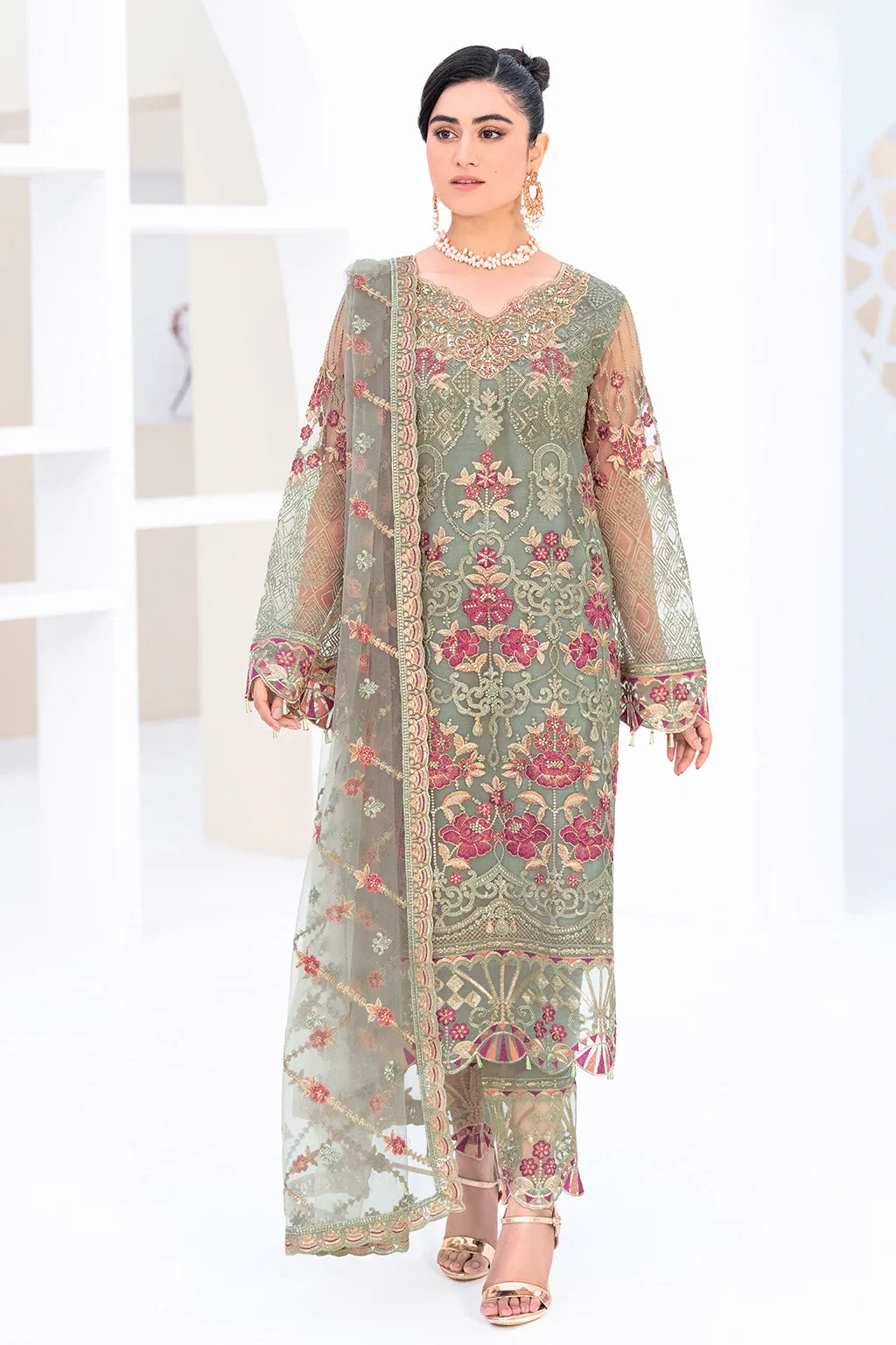 RAMSHA | Minhal Net Collection | M-802