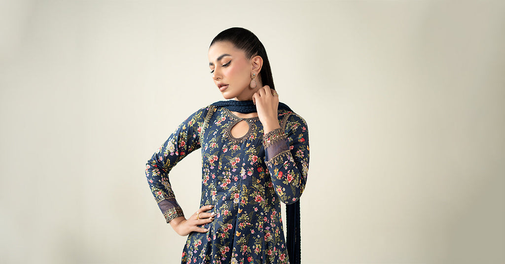 Maria B | Luxury Winter Pret 25 | DW-EA24-81R1-Blue