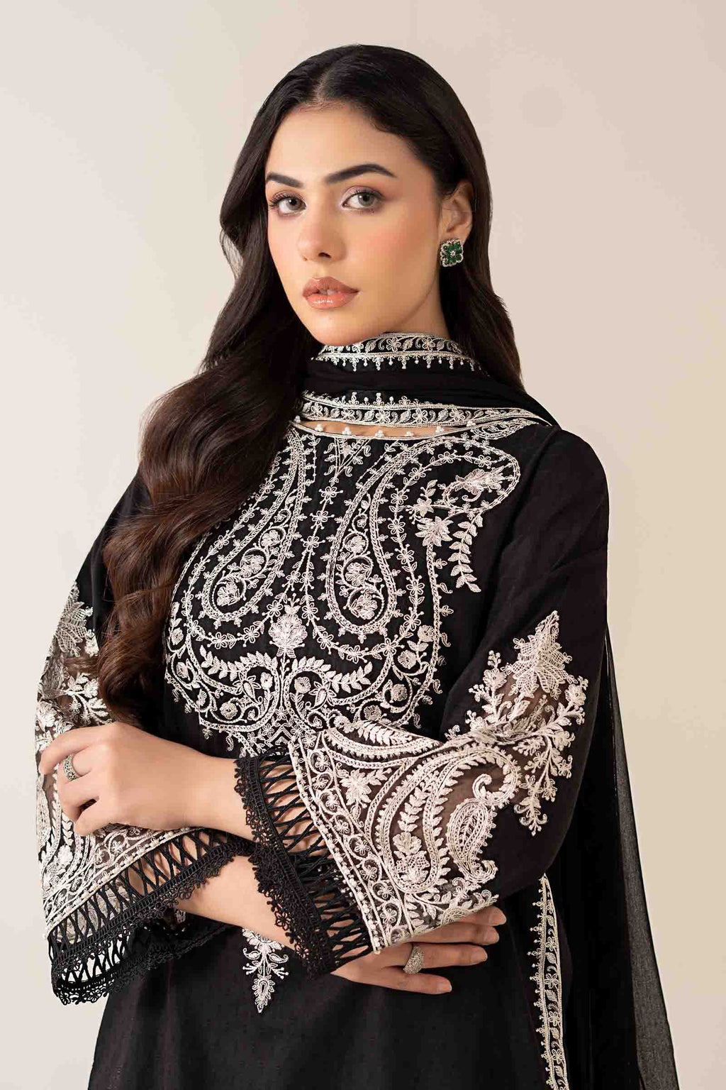Maria B | Luxury Winter Pret 25 | DW-MN25-12-Black