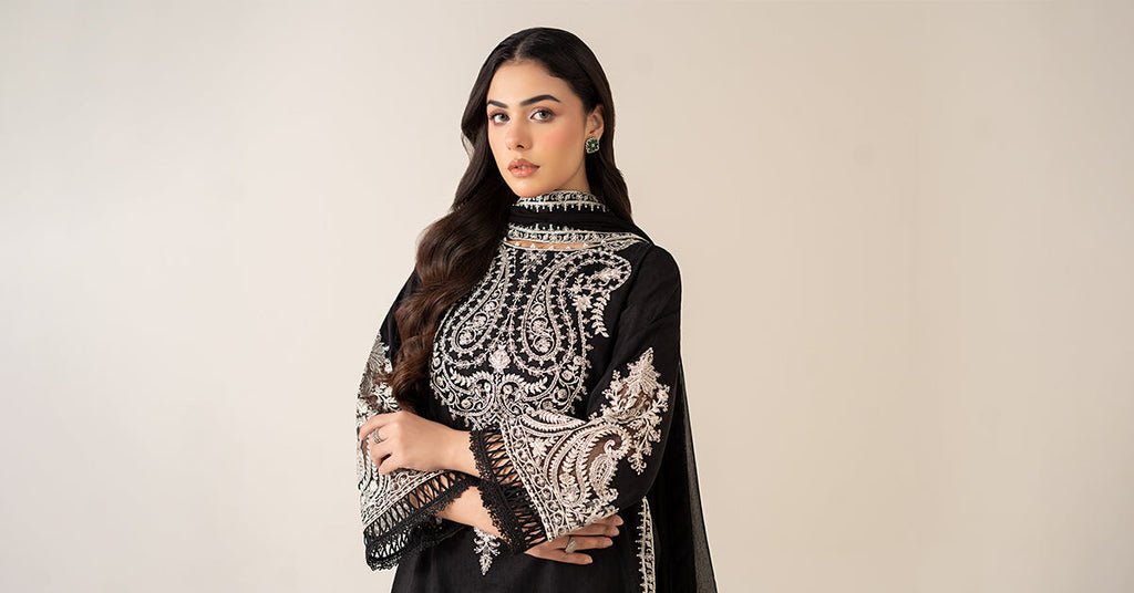 Maria B | Luxury Winter Pret 25 | DW-MN25-12-Black