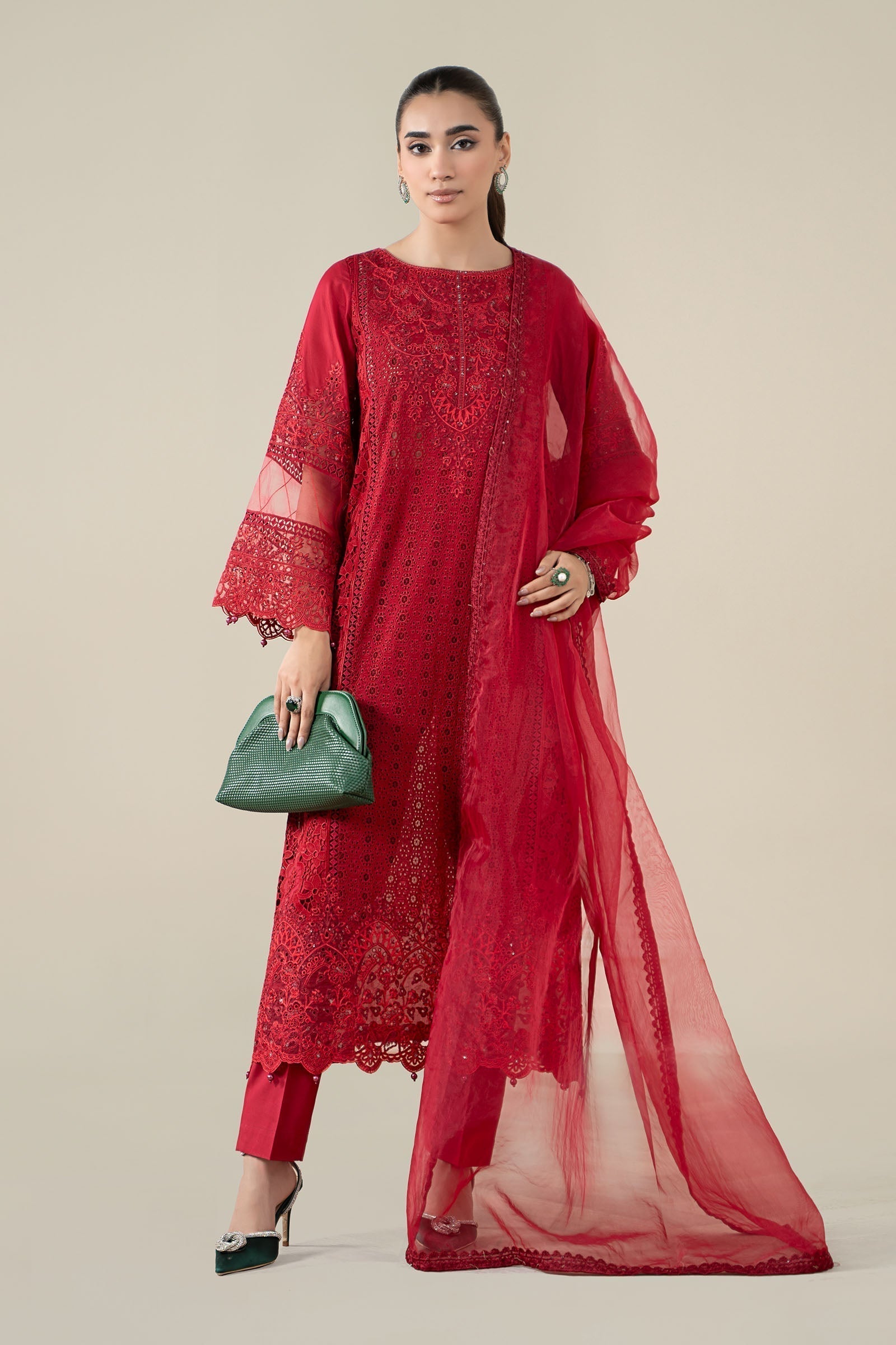 Maria B | Luxury Winter Pret 25 | DW-EF25-08-Red
