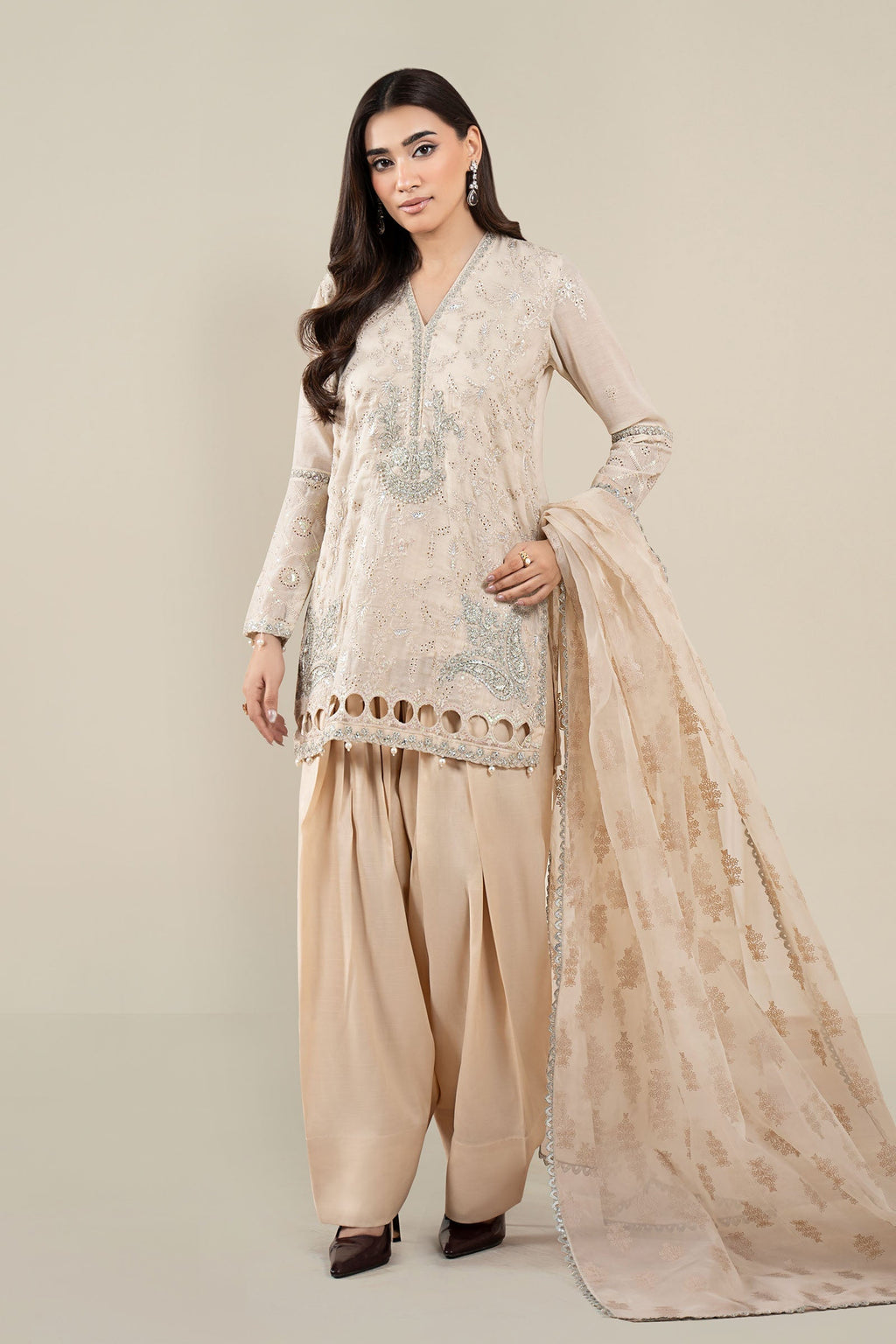 Maria B | Pre Fall 25 | Paper Cotton Suit 17