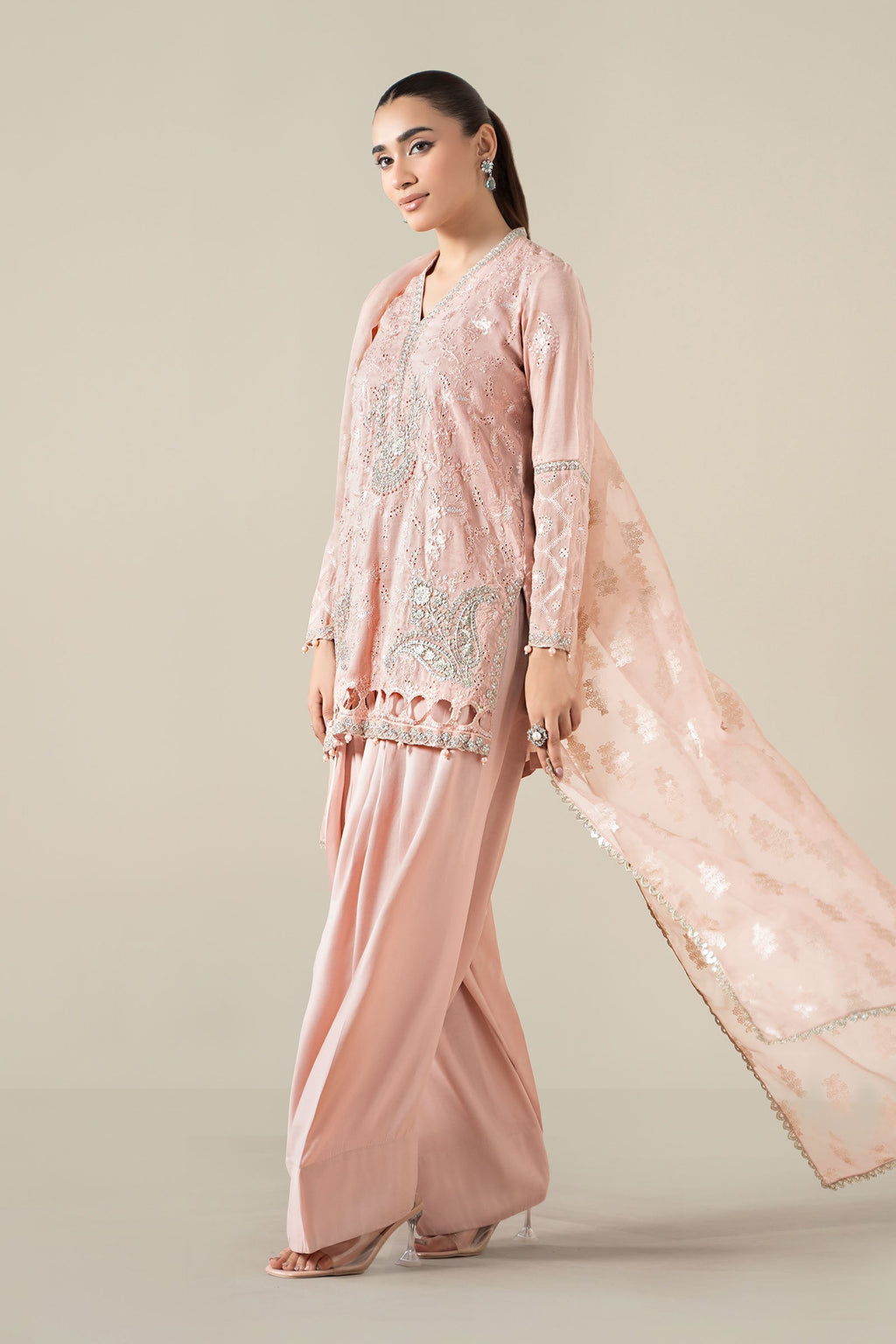 Maria B | Luxury Winter Pret 25 | DW-EA25-13-Peach