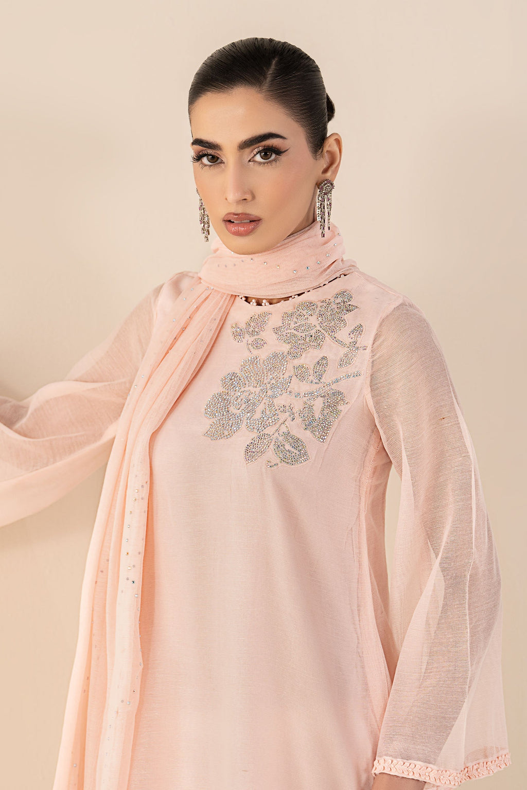 Maria B | Eid Collection 26 | 3 Piece Embellished Cotton Net Suit