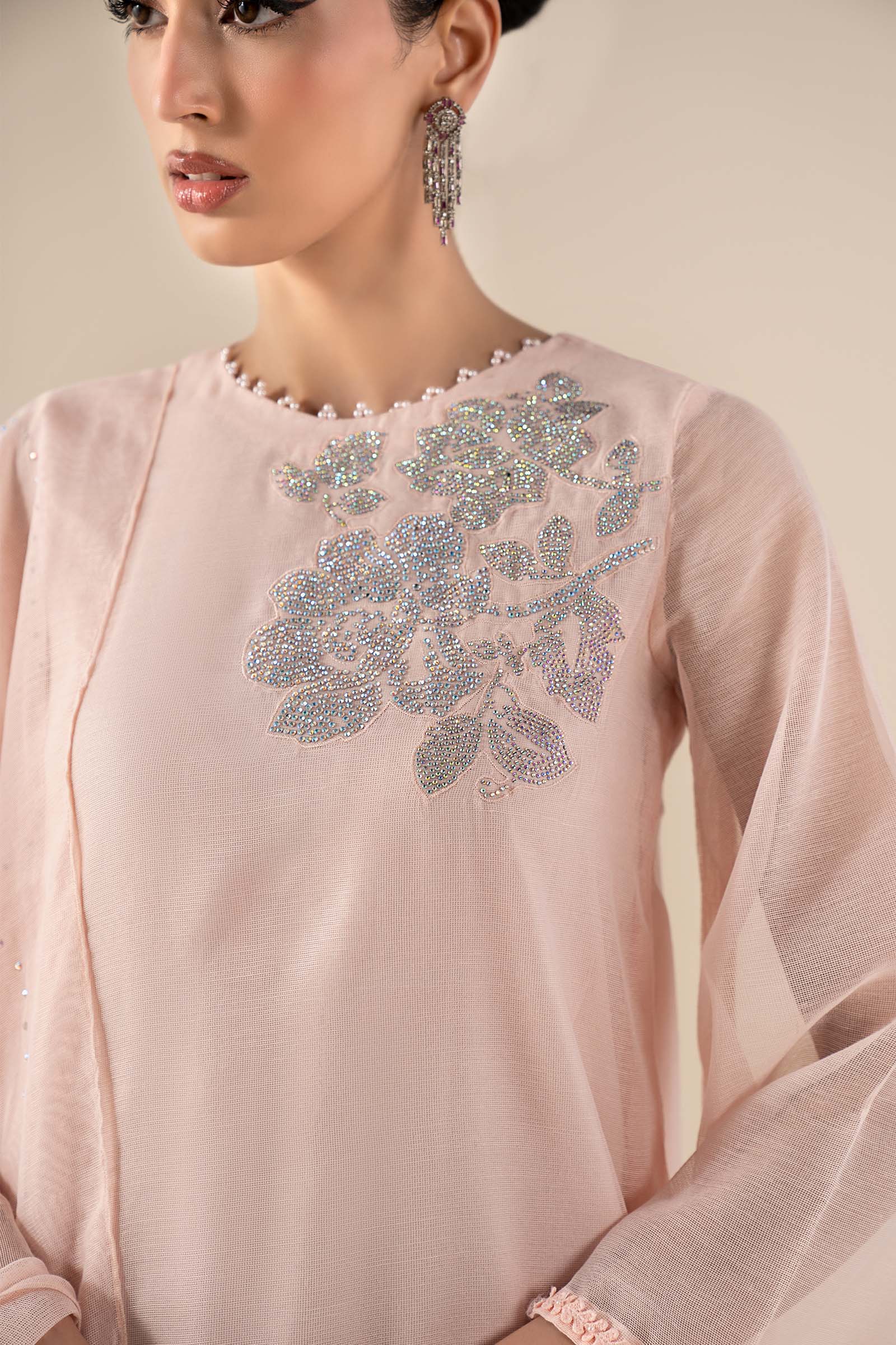 Maria B | Eid Collection 26 | 3 Piece Embellished Cotton Net Suit