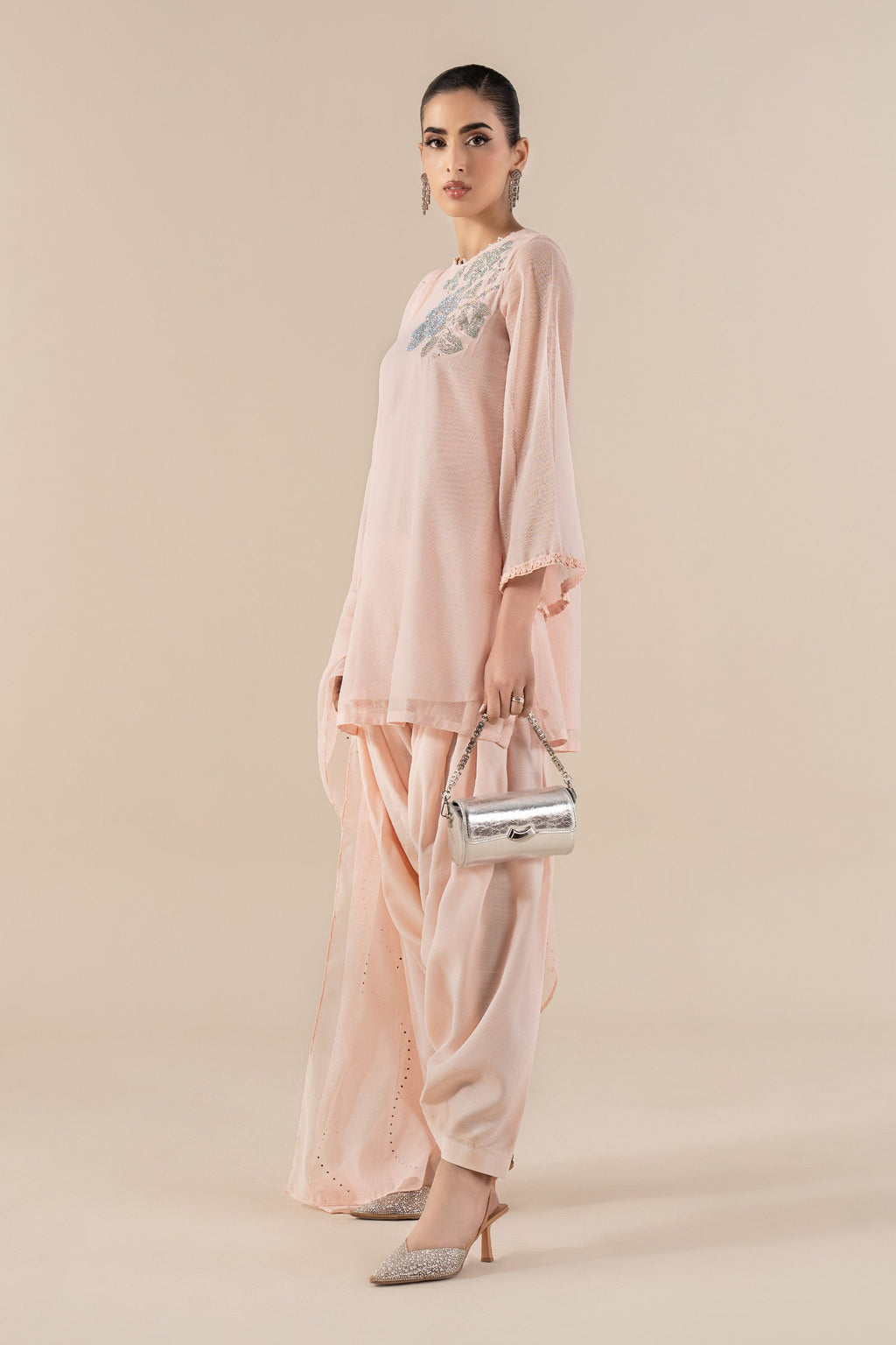 Maria B | Eid Collection 26 | 3 Piece Embellished Cotton Net Suit