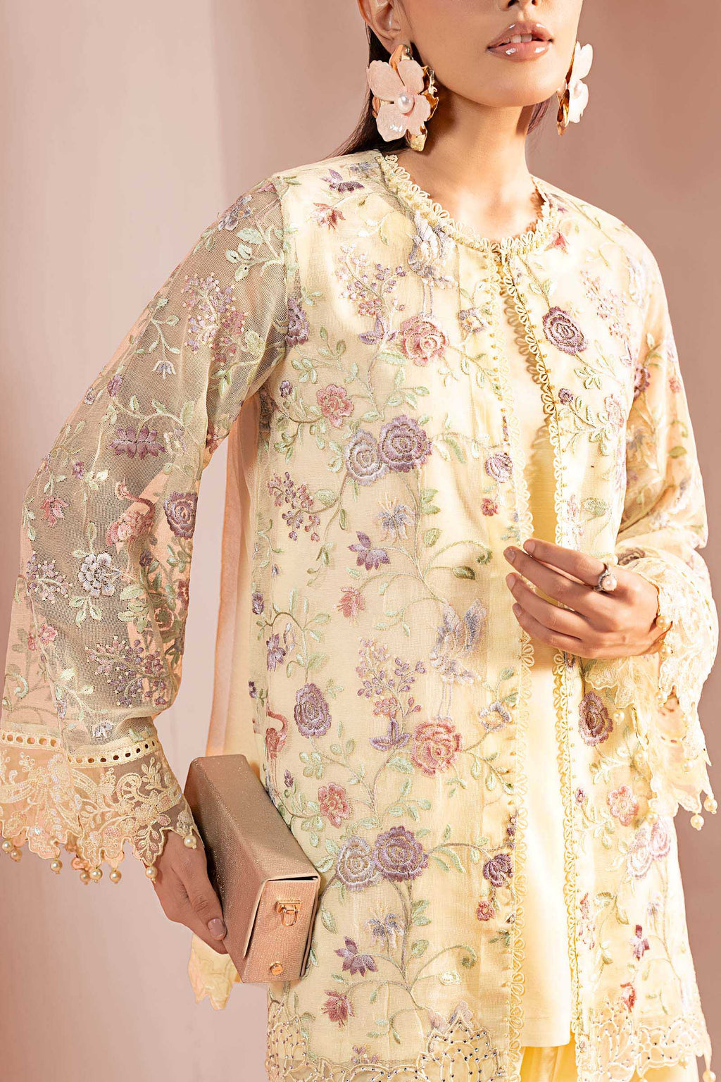 Maria B | Eid Collection 26 | 3 Piece Embroidered Cotton Net Suit
