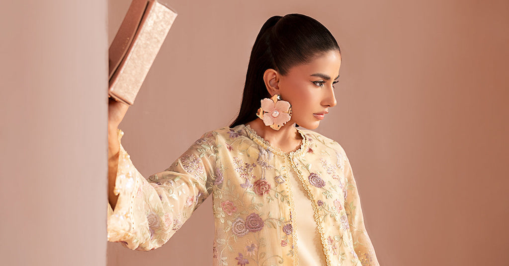 Maria B | Eid Collection 26 | 3 Piece Embroidered Cotton Net Suit