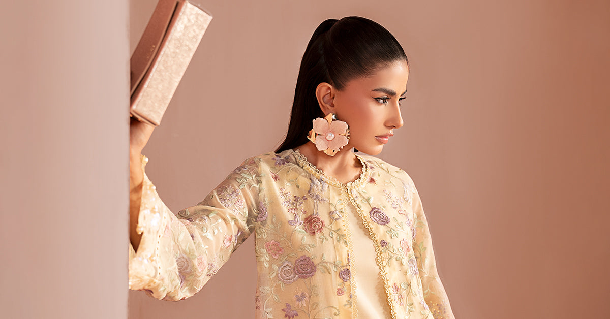 Maria B | Eid Collection 26 | 3 Piece Embroidered Cotton Net Suit