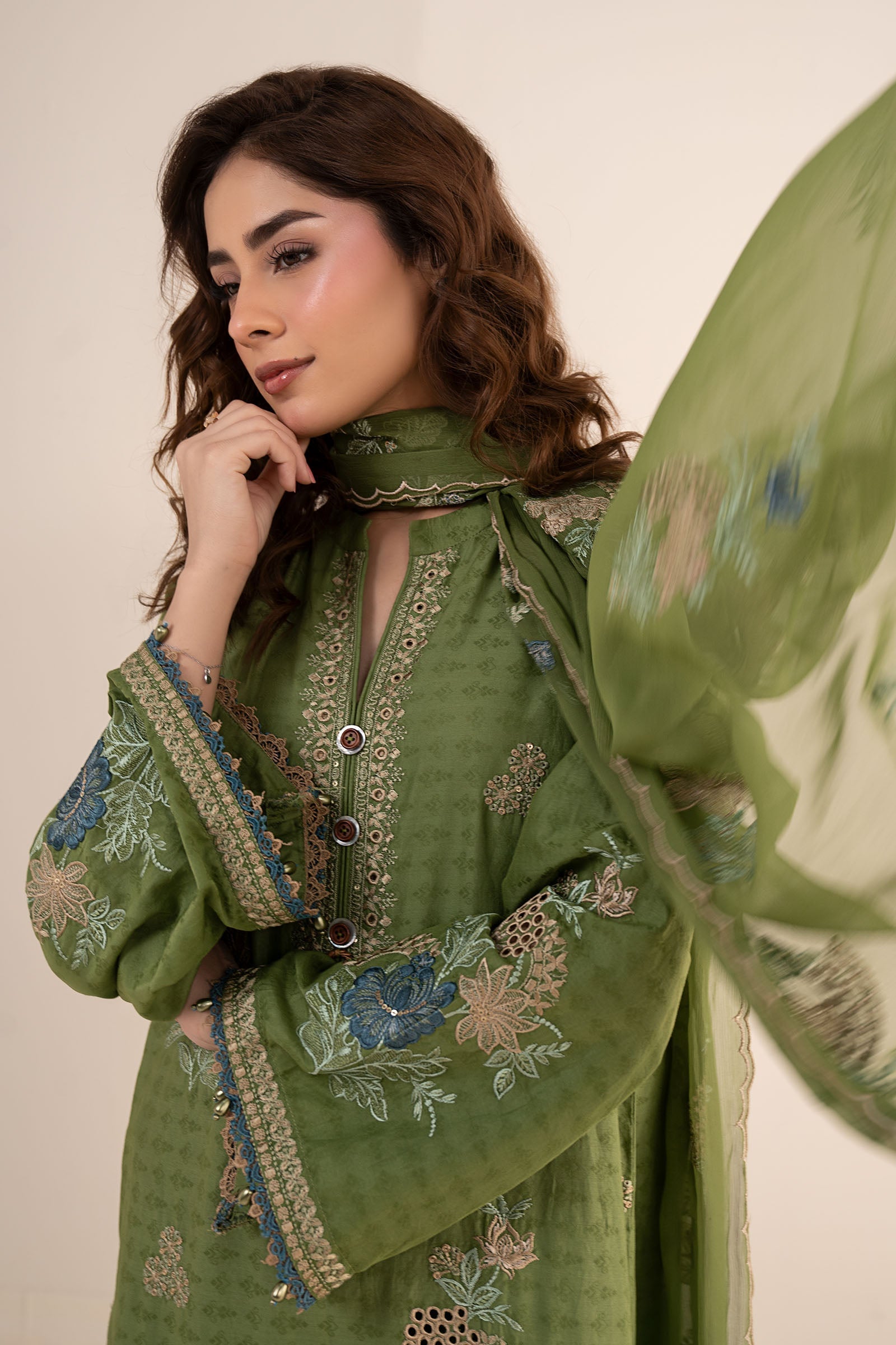Maria B | Eid Collection 26 | 3 Piece Embroidered Dobby Jacquard Suit