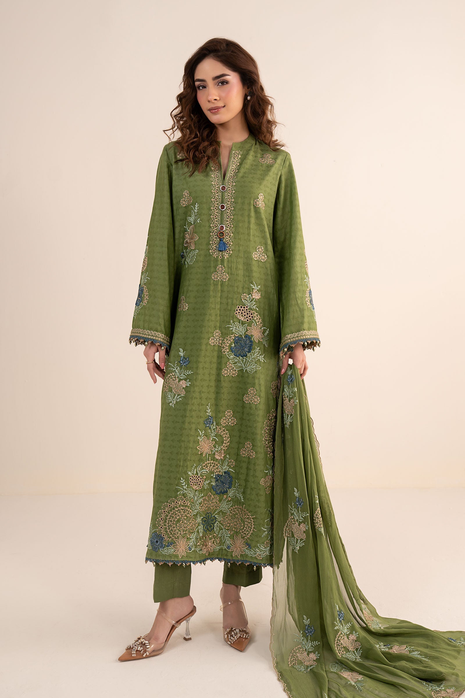 Maria B | Eid Collection 26 | 3 Piece Embroidered Dobby Jacquard Suit