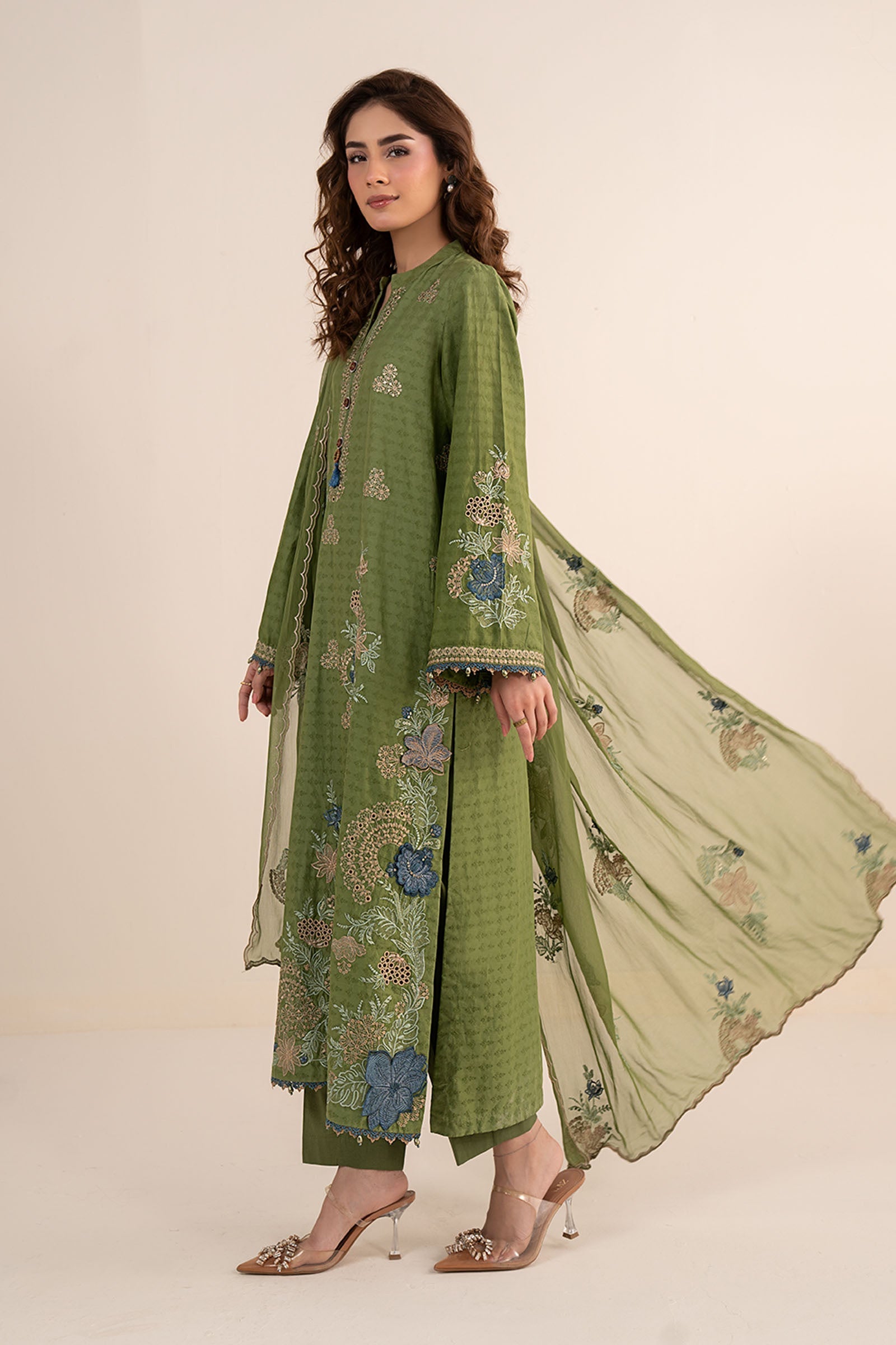 Maria B | Eid Collection 26 | 3 Piece Embroidered Dobby Jacquard Suit
