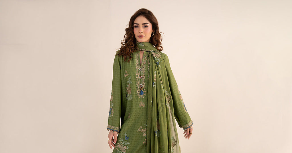 Maria B | Eid Collection 26 | 3 Piece Embroidered Dobby Jacquard Suit